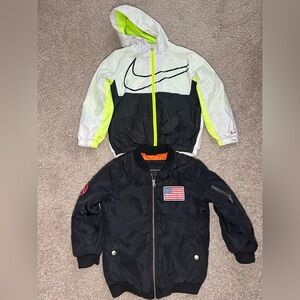 Nike Black Jacket with Orange Lining and Flag Patch